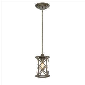 Millennium Lighting 2171-AS Lakewood One Light Mini Pendant Antique Silver finish