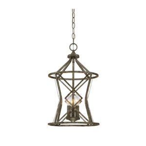 Millennium Lighting 2293-AS Lakewood Three Light Pendant Ancient Silver finish
