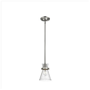 Millennium Lighting 2321-BN Layton One Light Mini Pendant Brushed Nickel finish