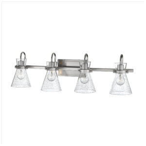 Millennium Lighting 2334-BN Layton Four Light Vanity Brushed Nickel finish