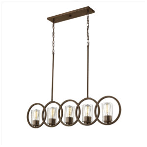 Millennium Lighting 2355-RBZ Delano Five Light Chandelier Rubbed Bronze finish