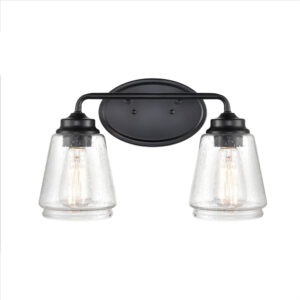 Millennium Lighting 2462-MB Great Bridge Two Light Vanity Matte Black finish