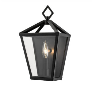 Millennium Lighting 2530-PBK Arnold One Light Aluminum Outdoor Wall Sconce Powder Coated Black finish