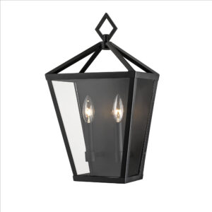 Millennium Lighting 2531-PBK Arnold Two Light Aluminum Outdoor Wall Sconce Powder Coated Black finish