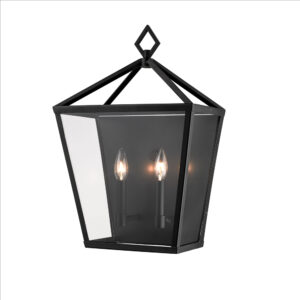 Millennium Lighting 2532-PBK Arnold Two Light Aluminum Outdoor Wall Sconce Powder Coated Black finish