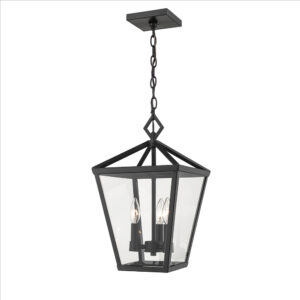 Millennium Lighting 2534-PBK Arnold Three Light Aluminum Outdoor Mini Pendant Powder Coated Black finish