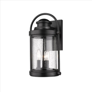 Millennium Lighting 2541-PBK Livingston Three Light Aluminum Outdoor Wall Sconce Powder Coated Black finish
