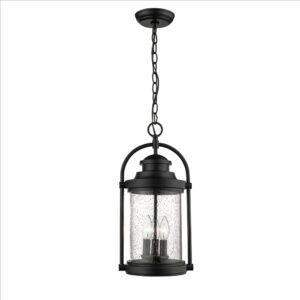 Millennium Lighting 2544-PBK Livingston Three Light Aluminum Outdoor Mini Pendant Powder Coated Black finish