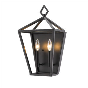 Millennium Lighting 2572-MB Two Light Sconce Matte Black finish