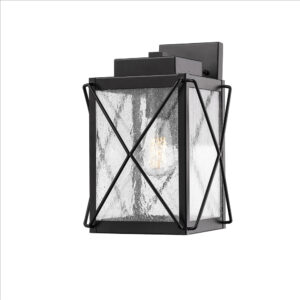 Millennium Lighting 2611-PBK Robinson One Light Outdoor Wall Sconce Powder Coated Black finish