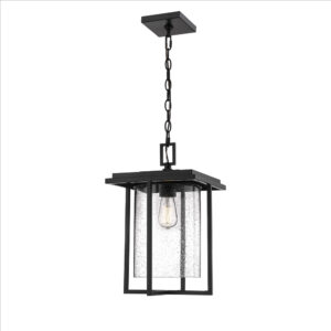 Millennium Lighting 2625-PBK Adair One Light Outdoor Pendant Powder Coated Black finish