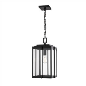 Millennium Lighting 2635-PBK Oakland One Light Outdoor Mini Pendant Powder Coated Black finish