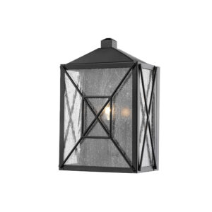 Millennium Lighting 2641-PBK Oakland One Light Outdoor Wall Mount Powder Coated Black finish