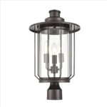Millennium Lighting 2699-PBZ Belvoir Three Light Outdoor Post Lantern Powder Coated Bronze finish