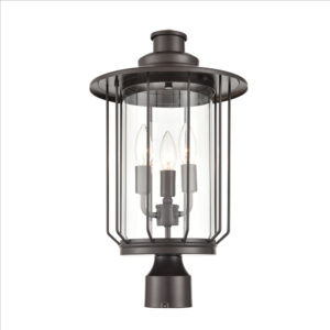 Millennium Lighting 2699-PBZ Belvoir Three Light Outdoor Post Lantern Powder Coated Bronze finish