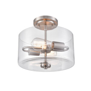 Millennium Lighting 2710-BN Verlana Two Light Semi Flush Brushed Nickel Finish