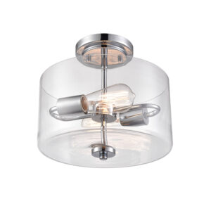 Millennium Lighting 2710-CH Verlana Two Light Semi Flush Chrome finish
