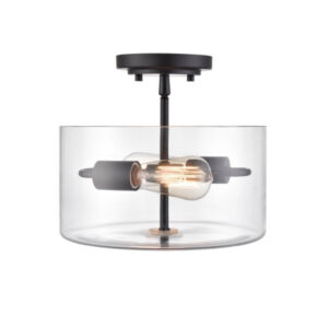 Millennium Lighting 2710-MB Verlana Two Light Semi Flush Matte Black finish