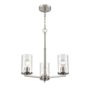 Millennium Lighting 2713-BN Verlana Three Light Chandelier Brushed Nickel Finish