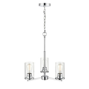 Millennium Lighting 2713-CH Verlana Three Light Chandelier Chrome finish