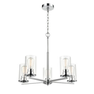 Millennium Lighting 2715-CH Verlana Five Light Chandelier Chrome finish
