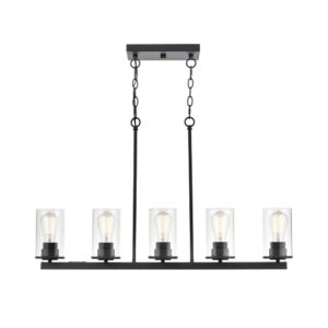Millennium Lighting 2725-MB Verlana Five Light Island Matte Black finish