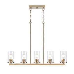 Millennium Lighting 2725-MG Verlana Five Light Island Modern Gold finish