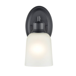 Millennium Lighting 2801-MB Amberle One Light Sconce Matte Black finish