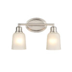 Millennium Lighting 2802-BN Amberle Two Light Vanity Brushed Nickel Finish