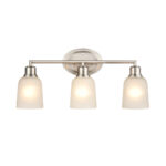 Millennium Lighting 2803-BN Amberle Three Light Vanity Brushed Nickel Finish