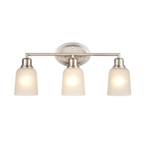 Millennium Lighting 2803-BN Amberle Three Light Vanity Brushed Nickel Finish