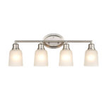 Millennium Lighting 2804-BN Amberle Four Light Vanity Brushed Nickel Finish