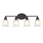 Millennium Lighting 2804-MB Amberle Four Light Vanity Matte Black finish