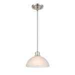 Millennium Lighting 2811-BN Amberle One Light Pendant Brushed Nickel Finish