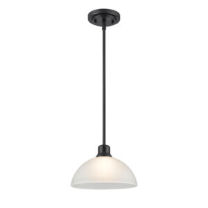 Millennium Lighting 2811-MB Amberle One Light Pendant Matte Black finish