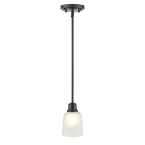 Millennium Lighting 2821-MB Amberle One Light Mini Pendant Matte Black finish