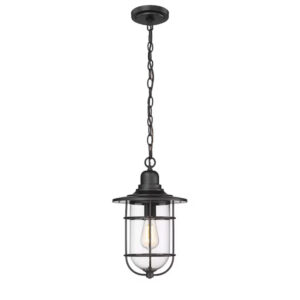 Millennium Lighting 2932-PBK One Light Outdoor Hanging Lantern Powder Coated Black finish