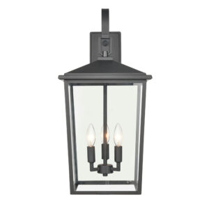 Millennium Lighting 2974-PBK Fetterton Three Light Outdoor Wall Sconce Powder Coated Black finish
