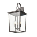Millennium Lighting 2974-PBZ Fetterton Three Light Outdoor Wall Sconce Powder Coated Bronze finish