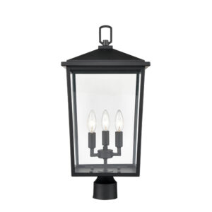 Millennium Lighting 2983-PBK Fetterton Three Light Outdoor Post Lantern Powder Coated Black finish