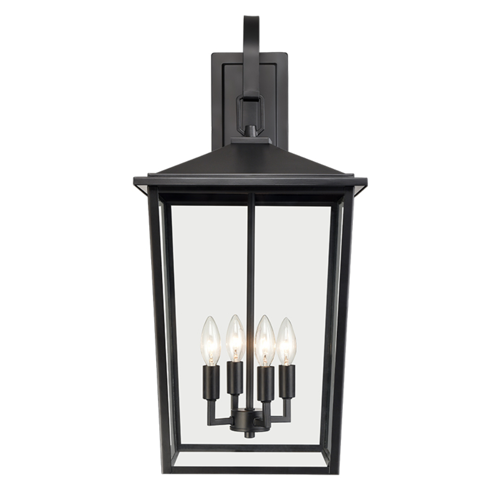 Millennium Lighting 2984-PBK Fetterton Four Light Outdoor Wall Mount Powder Coated Black finish