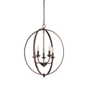 Millennium Lighting 3035-RBZ Five Light Pendant Rubbed Bronze finish