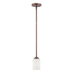 Millennium Lighting 3051-RBZ Lansing One Light Mini Pendant Rubbed Bronze finish