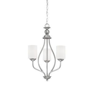 Millennium Lighting 3053-BPW Lansing Three Light Chandelier Brushed Pewter finish