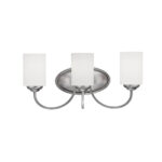 Millennium Lighting 3073-BPW Lansing Three Light Vanity Brushed Pewter finish