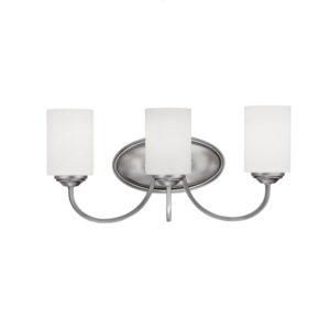 Millennium Lighting 3073-BPW Lansing Three Light Vanity Brushed Pewter finish