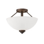 Millennium Lighting 3152-RBZ Durham Two Light Semi Flush  Rubbed Bronze finish