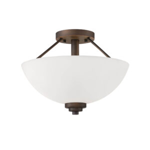 Millennium Lighting 3152-RBZ Durham Two Light Semi Flush  Rubbed Bronze finish