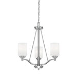 Millennium Lighting 3153-SN Durham Three Light Chandelier Satin Nickel finish