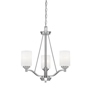Millennium Lighting 3153-SN Durham Three Light Chandelier Satin Nickel finish